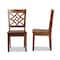 Baxton Studio Nicolette Modern and Contemporary Walnut Brown Finished Wood 2-Piece Dining Chair Set 179-11388-Zoro - alternate 4